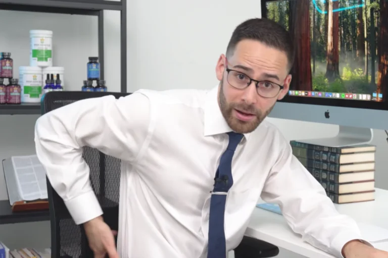 Person with lower back discomfort performing exercises to relieve lower back pain in a natural way.